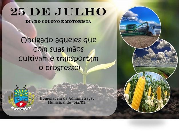 Feliz dia para Colonos e Motoristas. Obrigado pelo crescimento e  desenvolvimento proporcionado. – Prefeitura Municipal de Ibirubá